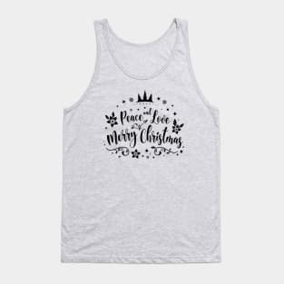 Peace and love merry Christmas Tank Top